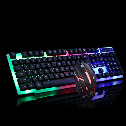 GTX300 RGB Wired Gaming Keyboard Mouse Combo 104 Keys 1600 DPI Backlit
