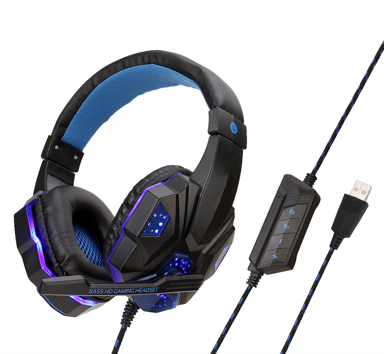 Luminous Wired Gaming Headphones with Mic - Multi-Style