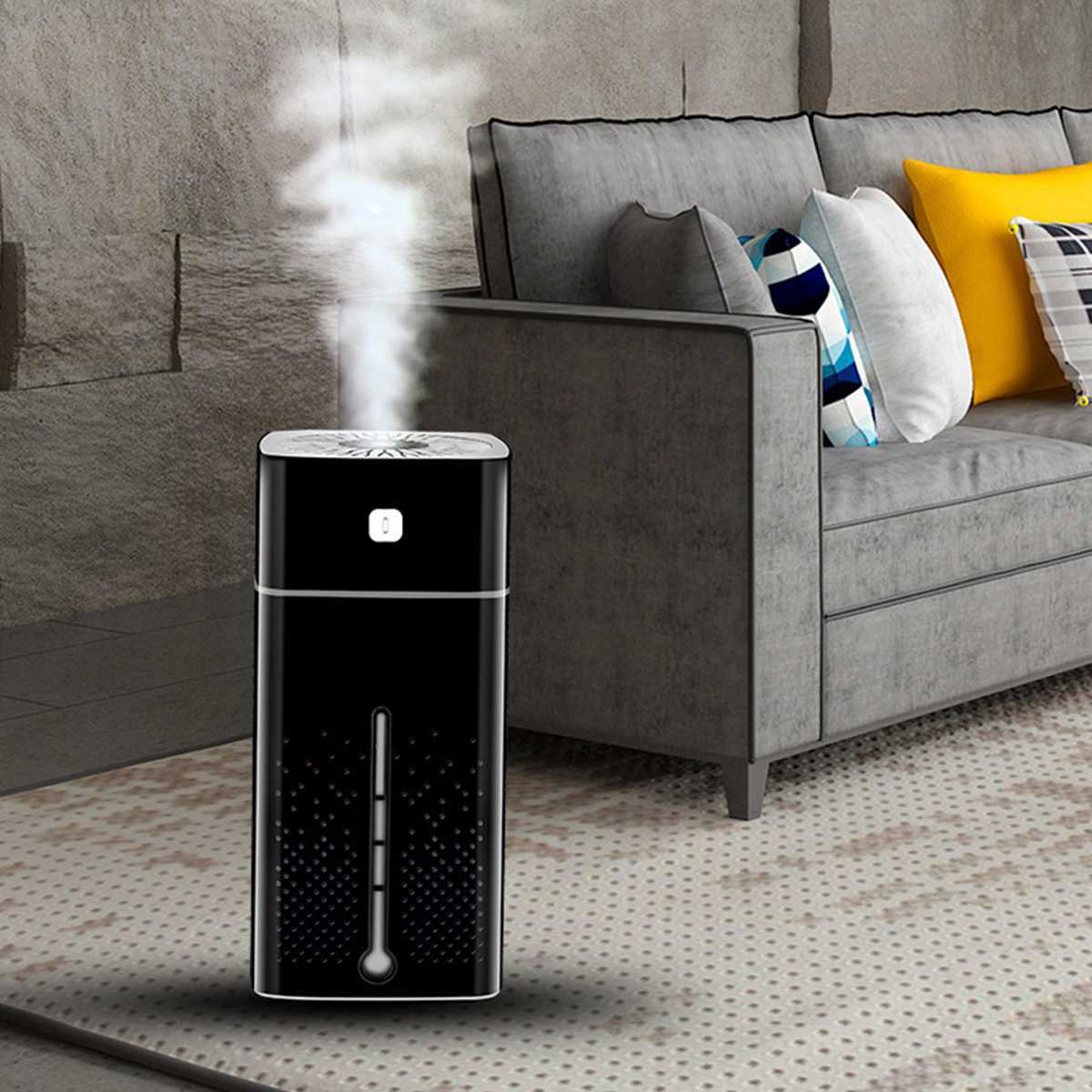 AromaMist Mini Portable Air Purifier Humidifier with Anion & 7-Color LED