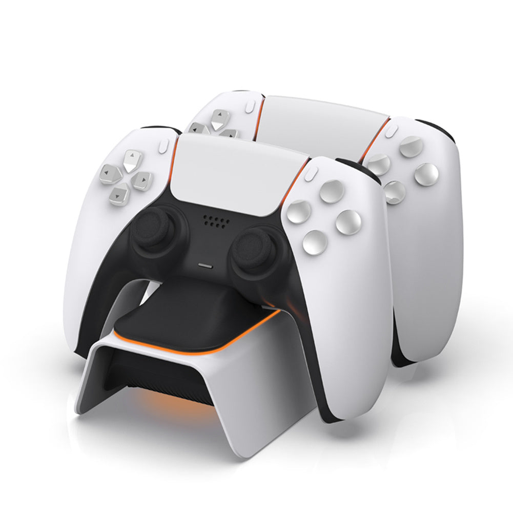 Dual PS5 Wireless Controller Charger Stand - ABS Black/White