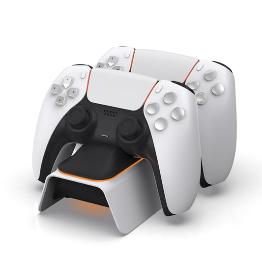 Dual PS5 Wireless Controller Charger Stand - ABS Black/White