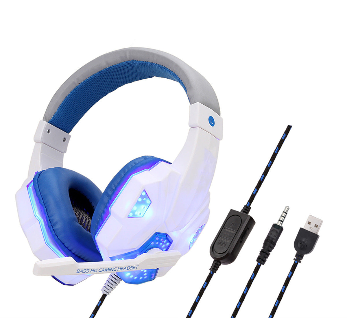 Luminous Wired Gaming Headphones with Mic - Multi-Style