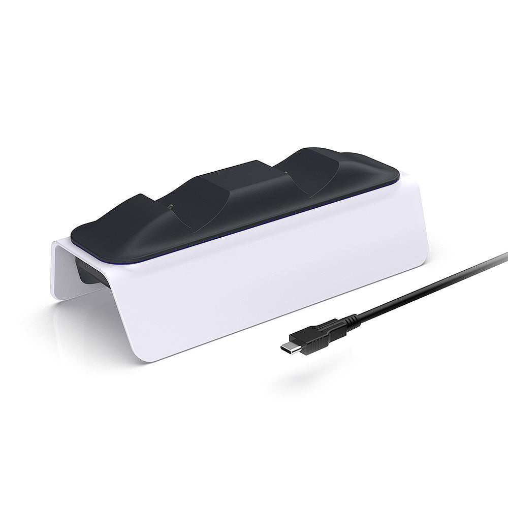 Dual PS5 Wireless Controller Charger Stand - ABS Black/White