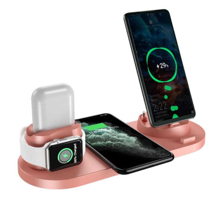 6-in-1 Fast Wireless Charging Dock Station - iPhone/Watch/Earbuds