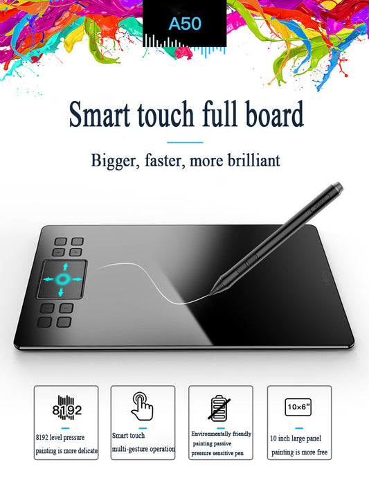 VEIKK S640 Black 6x4" Drawing Tablet Bundle