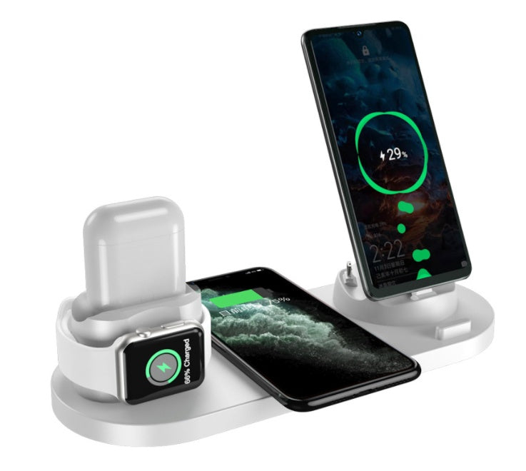 6-in-1 Fast Wireless Charging Dock Station - iPhone/Watch/Earbuds