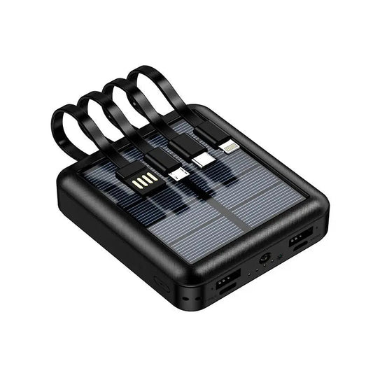 SolarCore 20000mAh 4-Cable Solar Power Bank