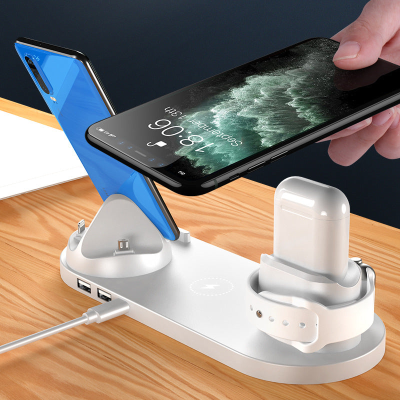 6-in-1 Fast Wireless Charging Dock Station - iPhone/Watch/Earbuds